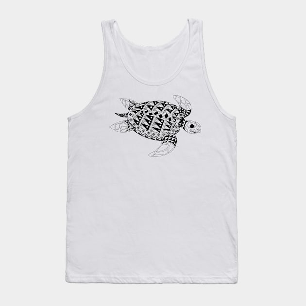 crown turtle pattern ecopop Tank Top by jorge_lebeau